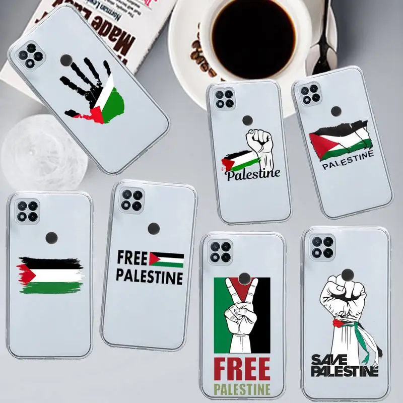 

Free palestine National flag Phone Case Transparent for Xiaomi redmi note x f poco 10 11 9 7 8 3 i t s pro cover shell coque