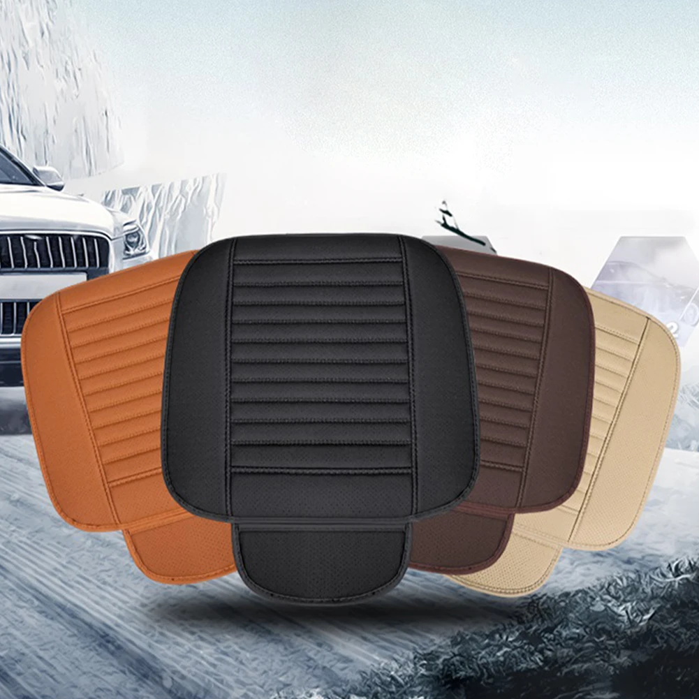 

Leather Car Seat Cover Four Seasons Front Rear PU Leather Fabric Cushion Breathable Protector Mat Pad Auto Accessorie Universal
