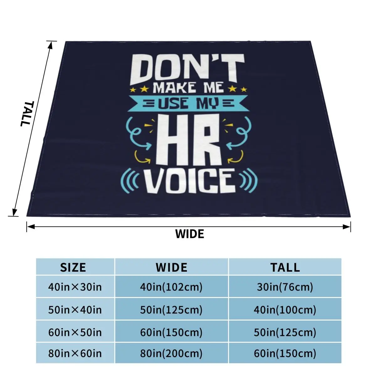 Human Resources Don T Make Me Use My HR Voice An Ultra-Soft Micro Fleece Blanket