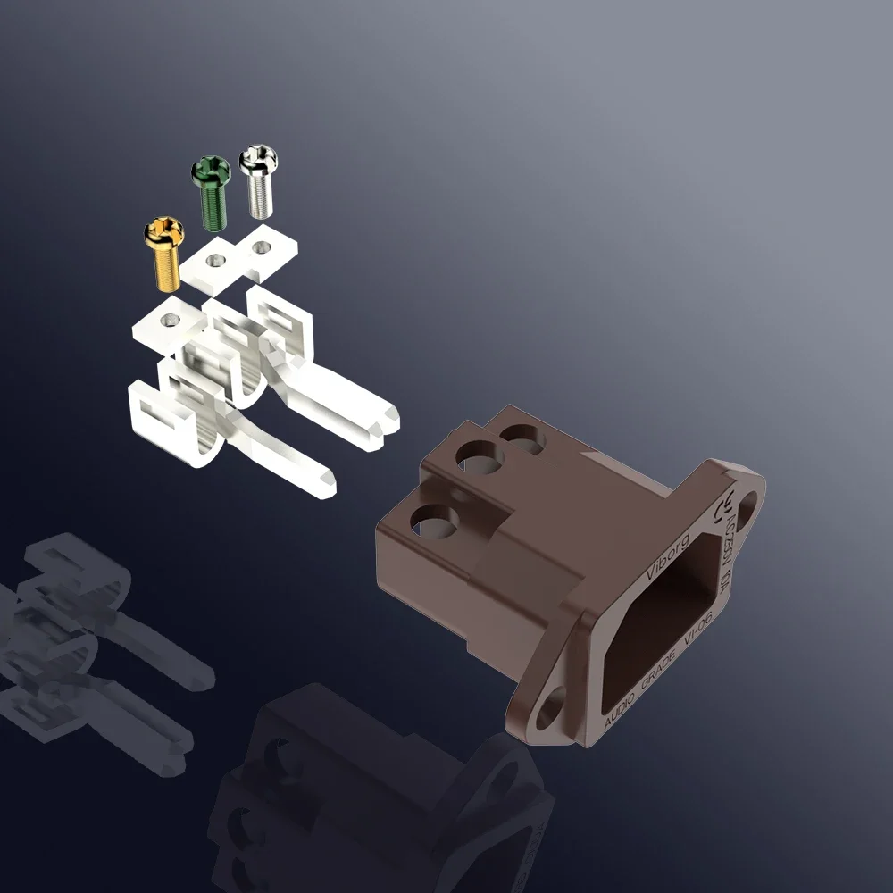 Viborg Коричневый аудиокласс VI06CR Чистая медь с родиевым покрытием Входная вилка IEC