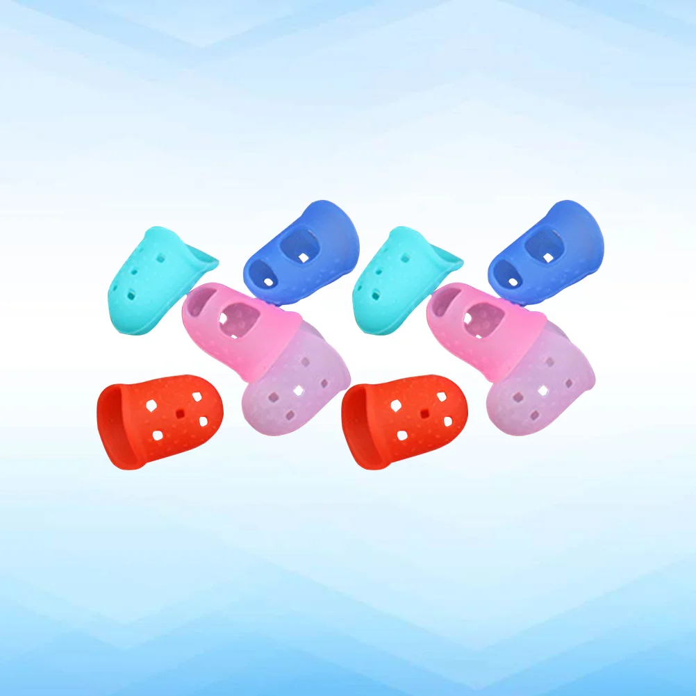

10pcs Guitar Finger Guards Guitar Finger Caps Thumb Finger Guitar Picks Guitar Finger Covers Colorful Fingerpicks
