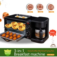 Household 3 In 1 Breakfast Machine Bread Maker Toaster Electric Mini Oven Hot Dog Machine Kitchen Cooking Roti Maker