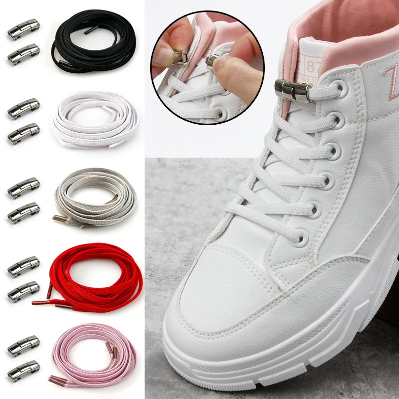 

1 Pair Double Buckle Flat Shoes Laces Fashion Lazy Shoe Tie Shoes Rope Shoelaces Shoe Accessories