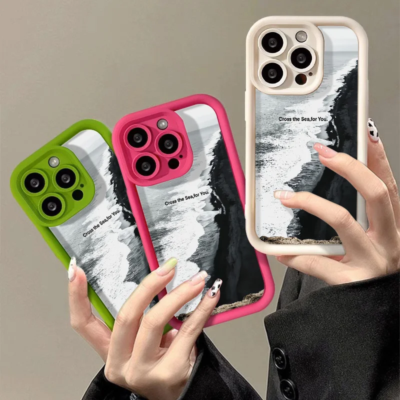 Мягкий чехол для телефона iPhone 15 Pro 11 12 13 14 Max XR XS X 7 8 Plus SE противоударный силиконовый