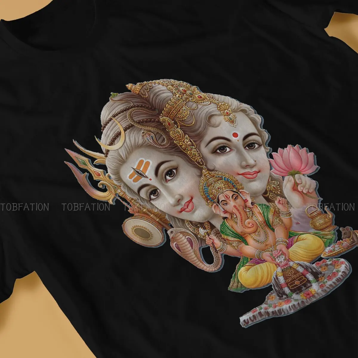 Фото Вечный лорд Shiva God Crewneck футболки Parvati Персонализированная Мужская футболка смешные Топы размер S-6XL №3