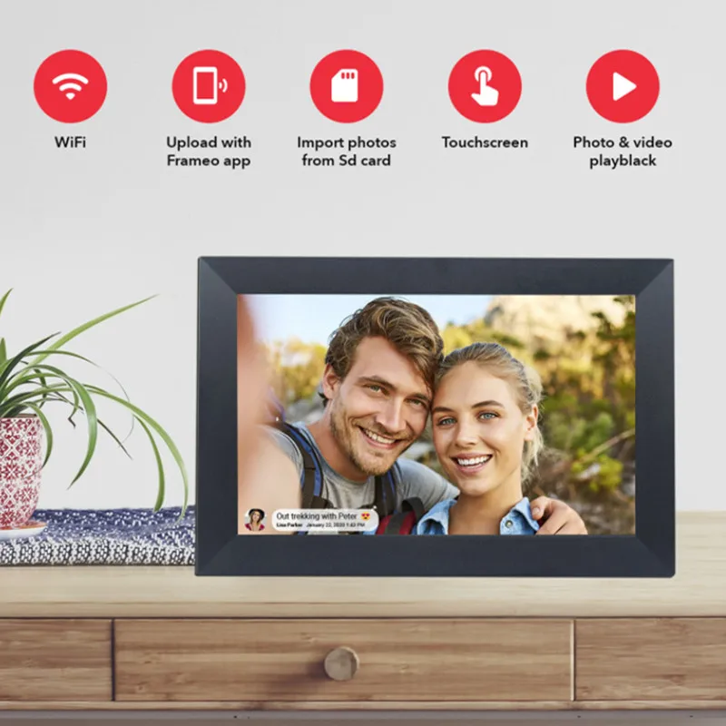 21 5 24-дюймовый Mp3 Mp4 плеер IPS экран Full Hd ЖК цифровые фото WIFI рамки сенсорный Рамка