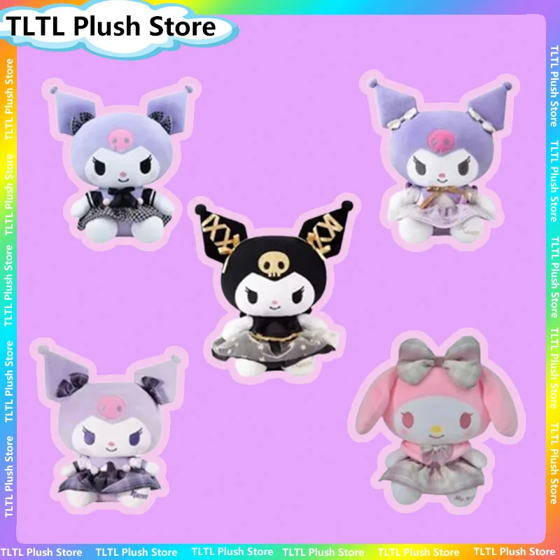Фото Оригинальная плюшевая игрушка Aoger Sanrio Kuromi Melody, милая мультяшная кукла Кавай, мягкая плюшевая подушка, подарок на день рождения для детей №1