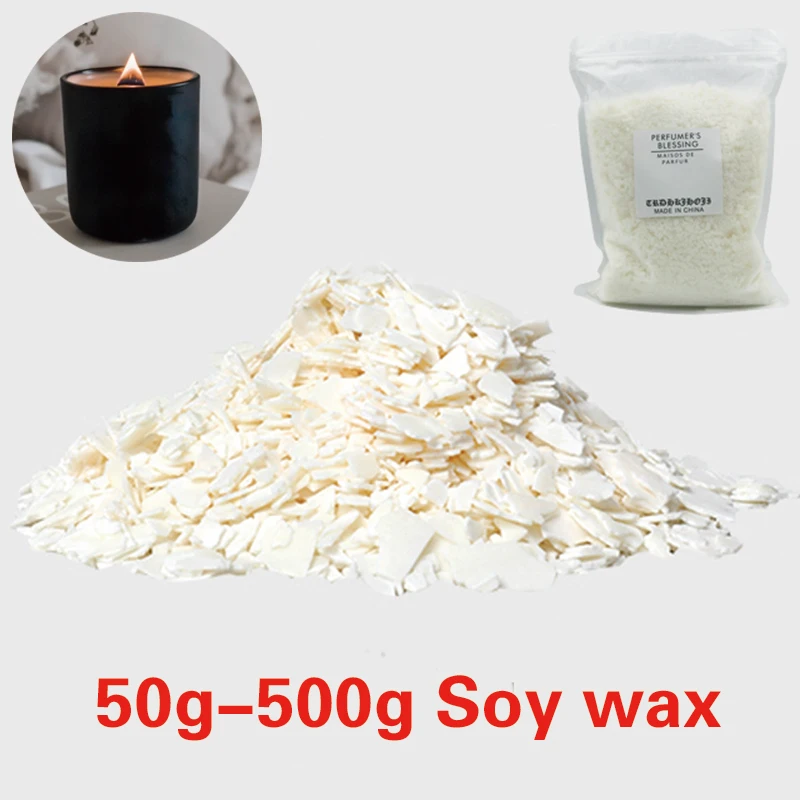 100g/1kg natural soy wax for candle making wicks White Cotton wooden handmadegift mold matching |