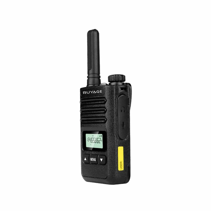 Ruyage T2 Mini Walkie Talkie Professional Fm Transceiver Uhf Two Way Portable Clock Radio Station Talkie-Walkie Wireless