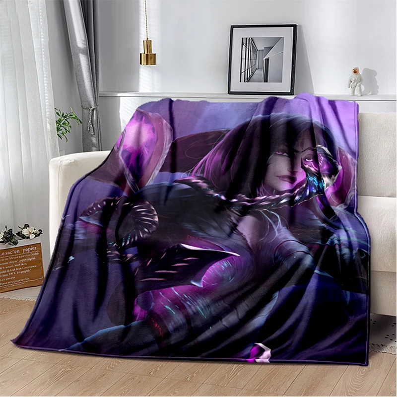 Мягкое плюшевое покрывало для дивана, кровати, мультяшное одеяло для пикника, современное фланелевое одеяло, покрывало, покрывало, Bettdecke Geschenk LOL Game KDA
