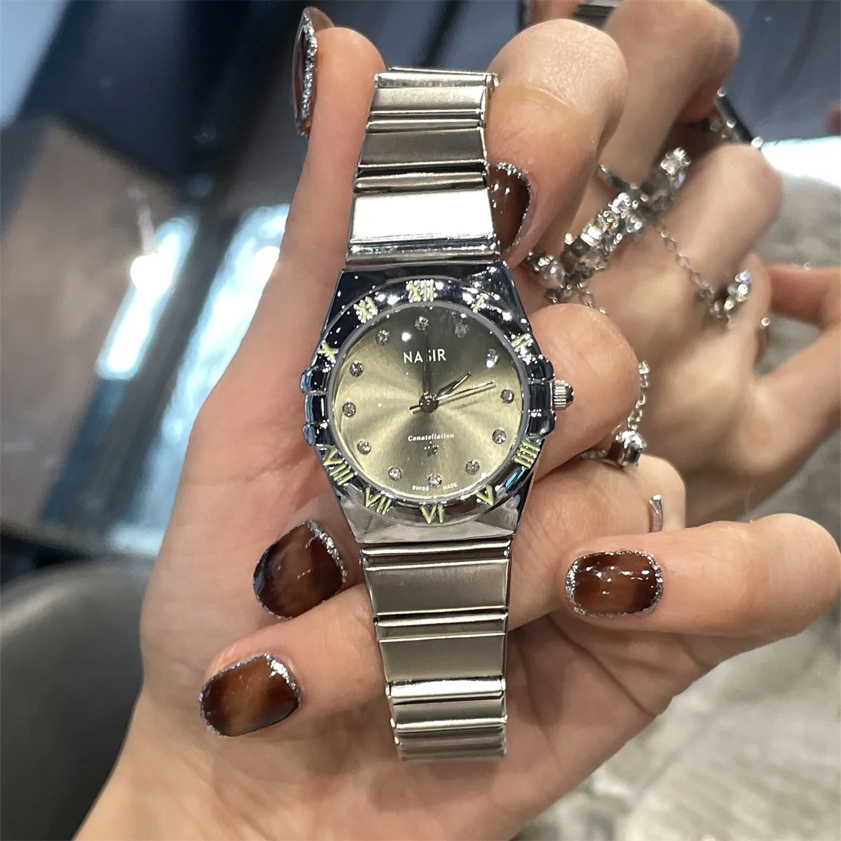 CILOA Лидер продаж женские механические часы изысканные кварцевые круглые