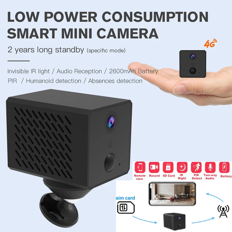 2022 Vstarcam 4G Sim-карта Беспроводная сетевая мини-камера безопасности 2 Мп HD