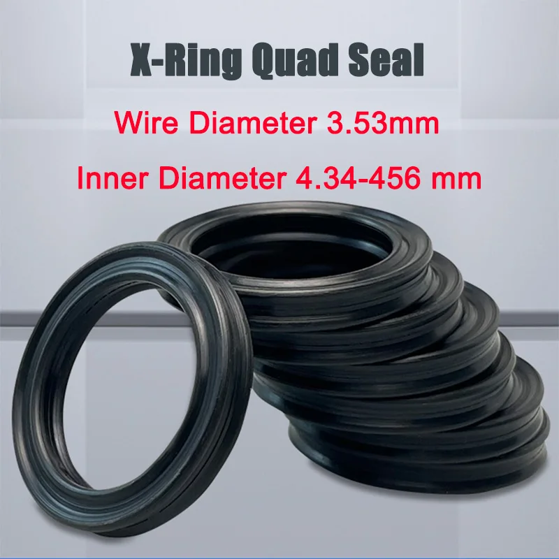

Уплотнения X-Ring (квадрокольца), диаметр 3,53 мм, конструкция с четырьмя губами с нулевой утечкой для гидравлических/пневматических систем, материал NBR