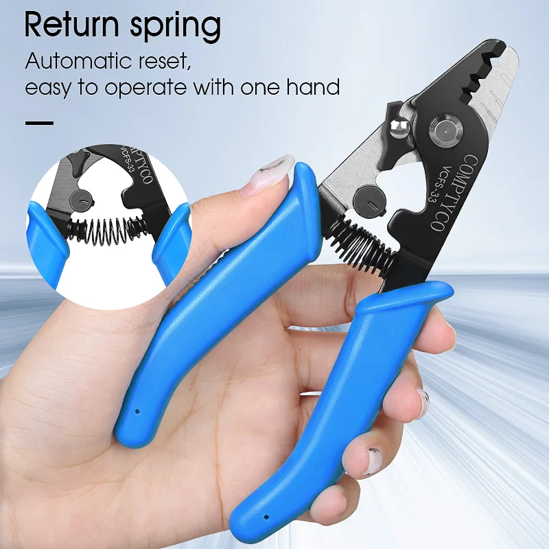 Fiber Optic Tool Kit VCFS-33 Three-Port and Aramid Scissors and 3mm * 2mm Wire Stripper