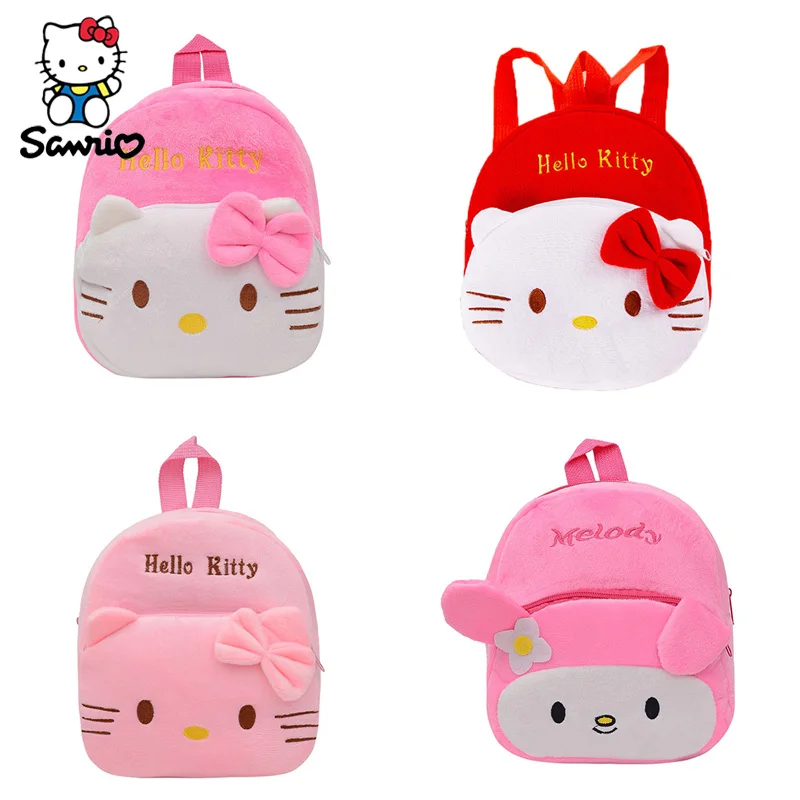 

Детский мультяшный рюкзак Sanrio 25 см, плюшевые сумки, набивные плюшевые куклы Hello Kitty, игрушки, мелодия, сумка для детского сада, детские подарки