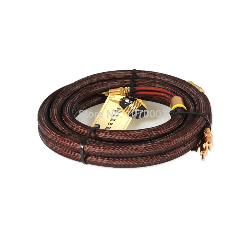 

HiFi Hi-end Hiend Choseal LB-5109 6N OCC Audiophile HIFI Speaker Cable 24K Gold-plated Banana Plug 2.5m Not DIY(Pair)