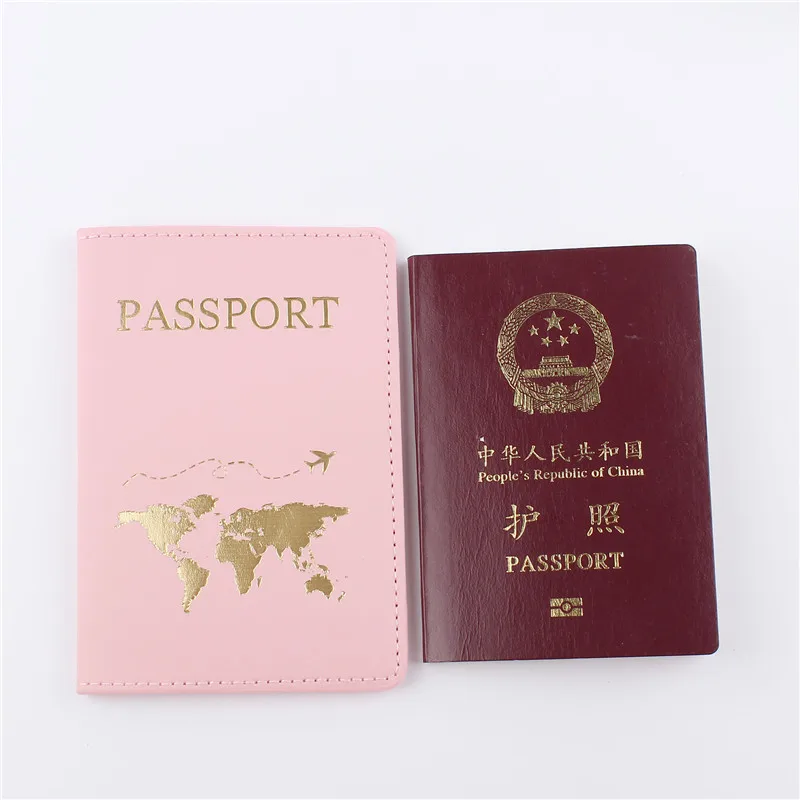 

New Map Couple Passport Cover Letter Women Men Travel Wedding Passport Cover Holder Travel Case CH43