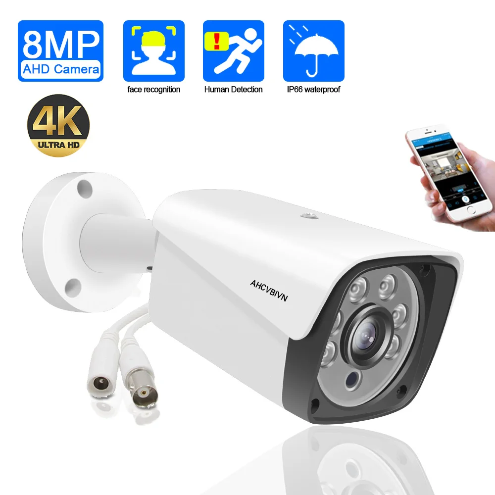 

8MP AHD Camera 720P 1080P 4MP 5MP HD Security Surveillance High Definition Outdoor Waterproof CCTV Infrared Night Vision Home
