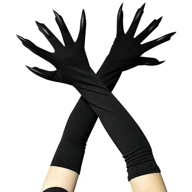 

Witch Gloves Long Fingernails Glove Props Party Costume Long Gloves For Men Women Halloween Costume Long Nails Clown Claws Ghost