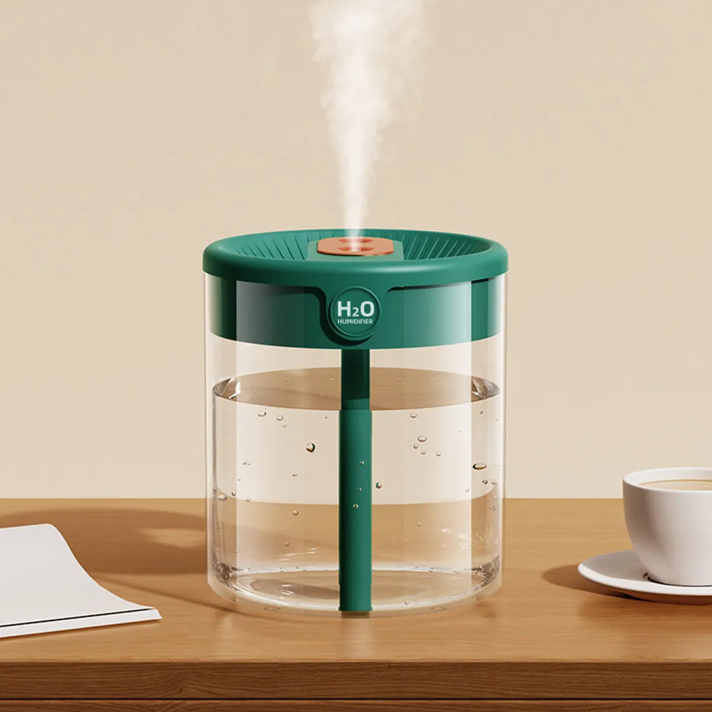 

2L Double Nozzle Filling Cool Air Humidifier Modes Night Water Tank Humidity Display Capacity Diffuser Home Bedroom
