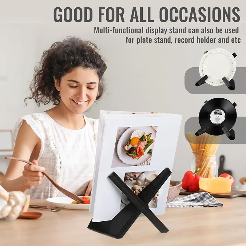 Деревянная Подставка Для Книги Рецептов Держатель Компакт-дисков Поднос Тарелок