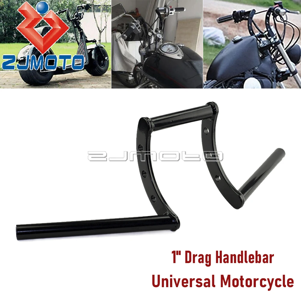 

Cafe Racer 1" Drag Handlebar Motorcycle Z Font Bars Pullback 25mm Handle Bar Universal For Harley Dyna Chopper Bobber Scrambler