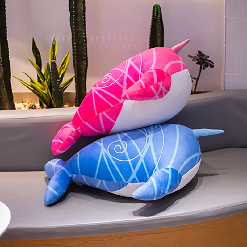 

Game Genshin Impact Plush Toy 40/60cm Swallowing Sky Whale Cosplay DIY Plush Pillow Cartoon Doll Bed Ornament Kids Birthday Gift