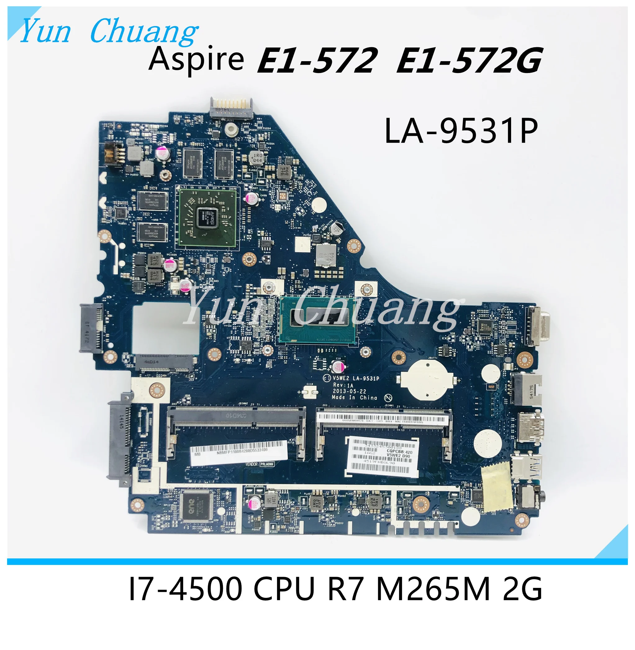 Материнская плата NBMFP1100C V5WE2 для ноутбука Acer ASPIRE Φ материнская SR16Z i7-4500U CPU R7 M265M 2G GPU
