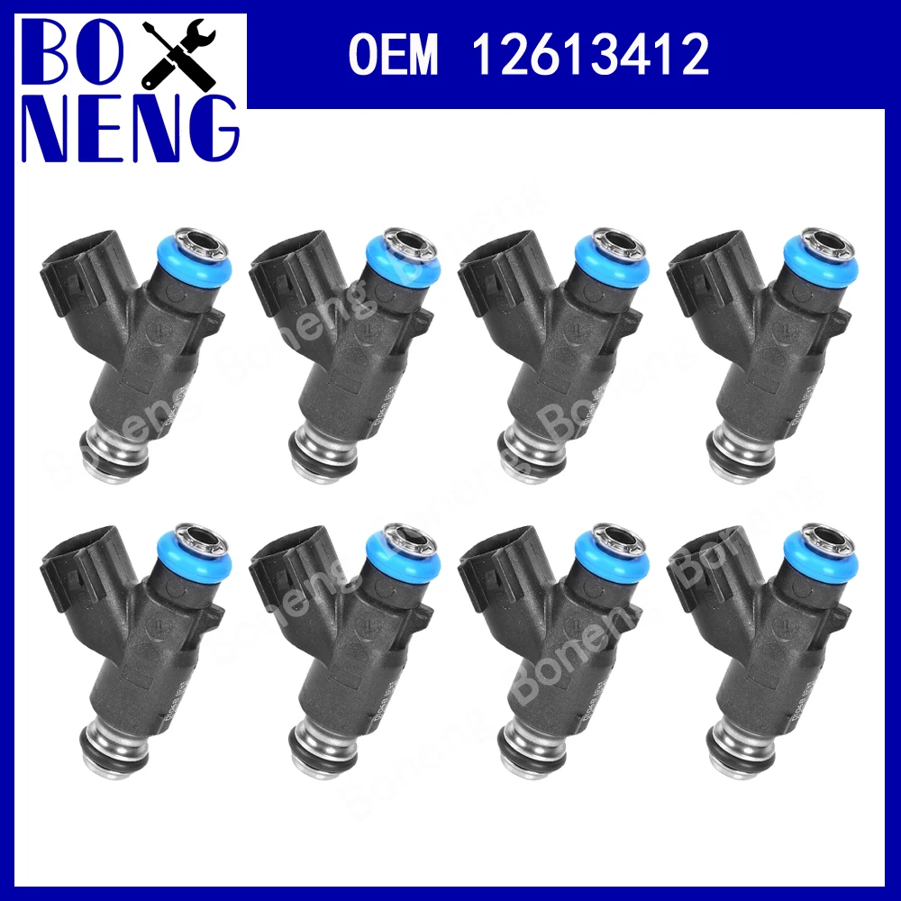Фото 8 шт./лот, OEM 12613412, топливный инжектор для Chevrolet 2010-2017 Express Silverado GMC Savana Sierra 6.0L, 12613411, 28102455, 217-3411 №1