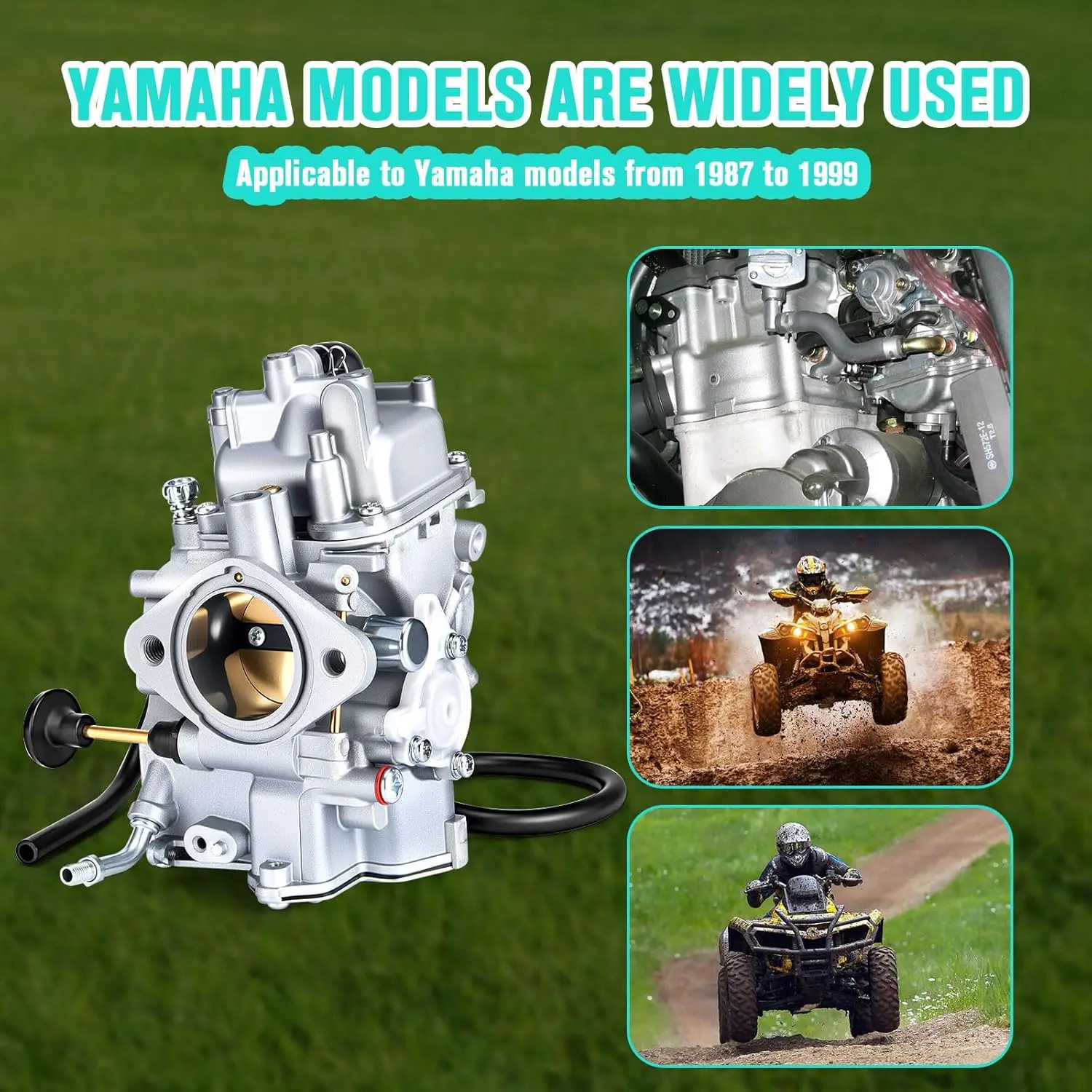Фото Карбюратор для YFM350, совместимый с Yamaha 1987-1990 и 1992-1995 Moto-4 350, YFM350/1987-2004 Warrior 350, YFM350/1987-1998 Big №4