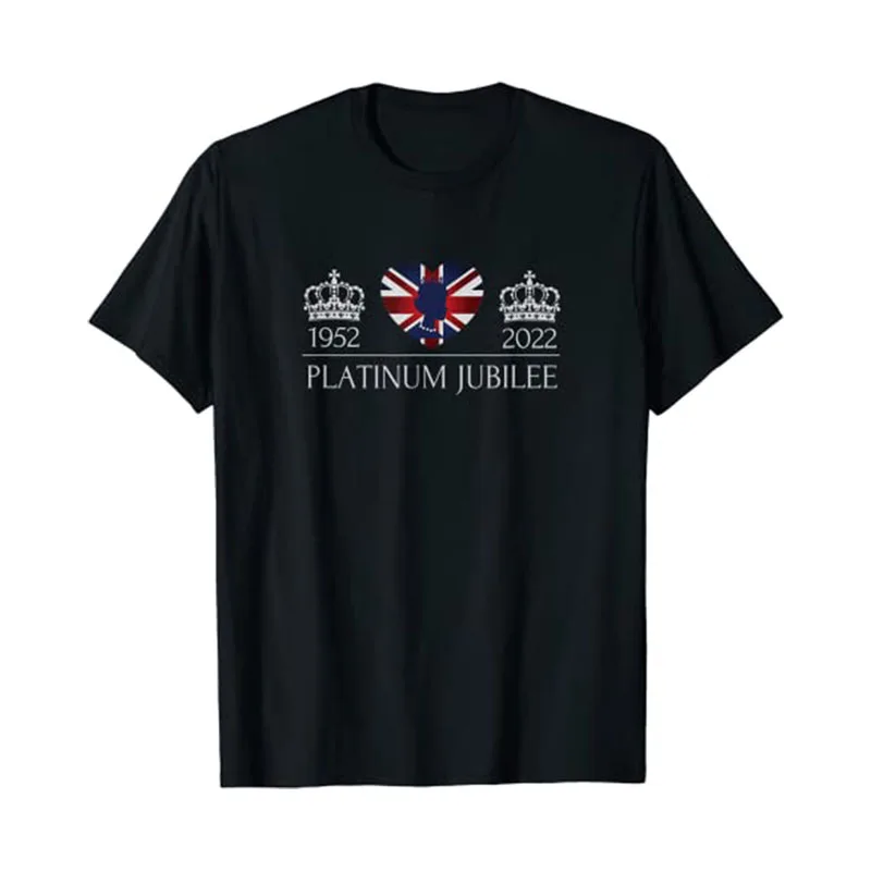

British Queen Monarchy Platinum Jubilee 70th Anniversary T-Shirt Gifts Aesthetic Clothes Graphic Tee Tops Short Sleeve Blouses