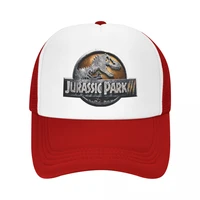 classic unisex jurassic park baseball cap adult dinosaur print trucker hat adjustable for men women sports snapback caps