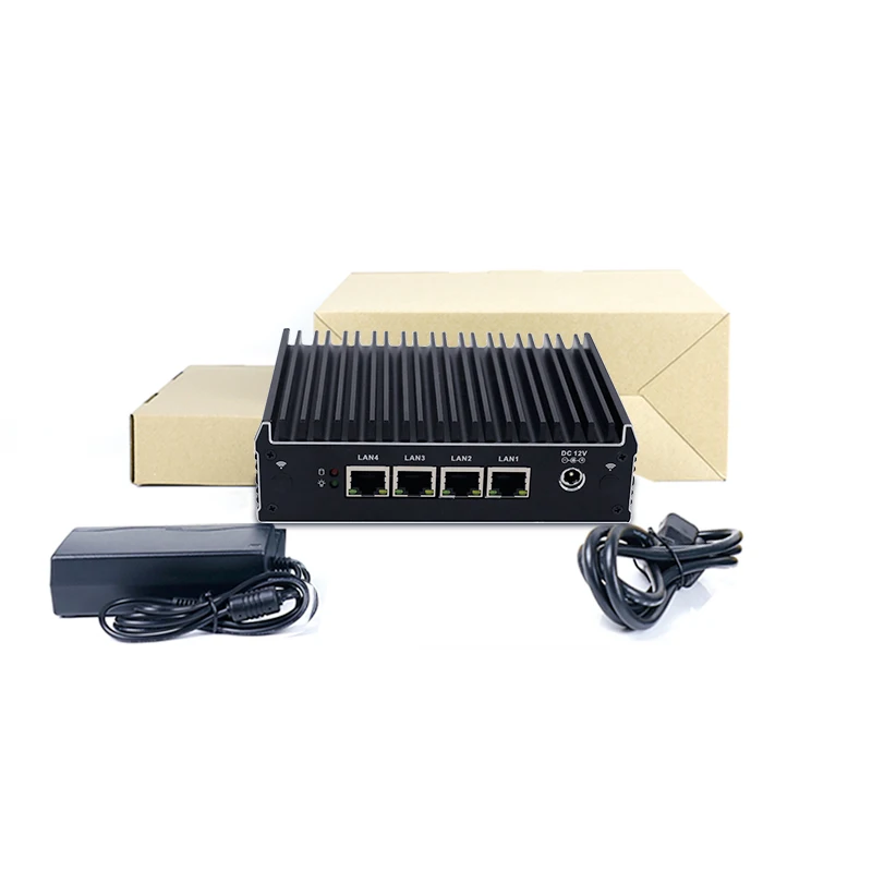Yanling Intel Celeron J3160 четырехъядерный безвентиляторный мини-ПК 4 гигабитная LAN 2 * HD pfSense