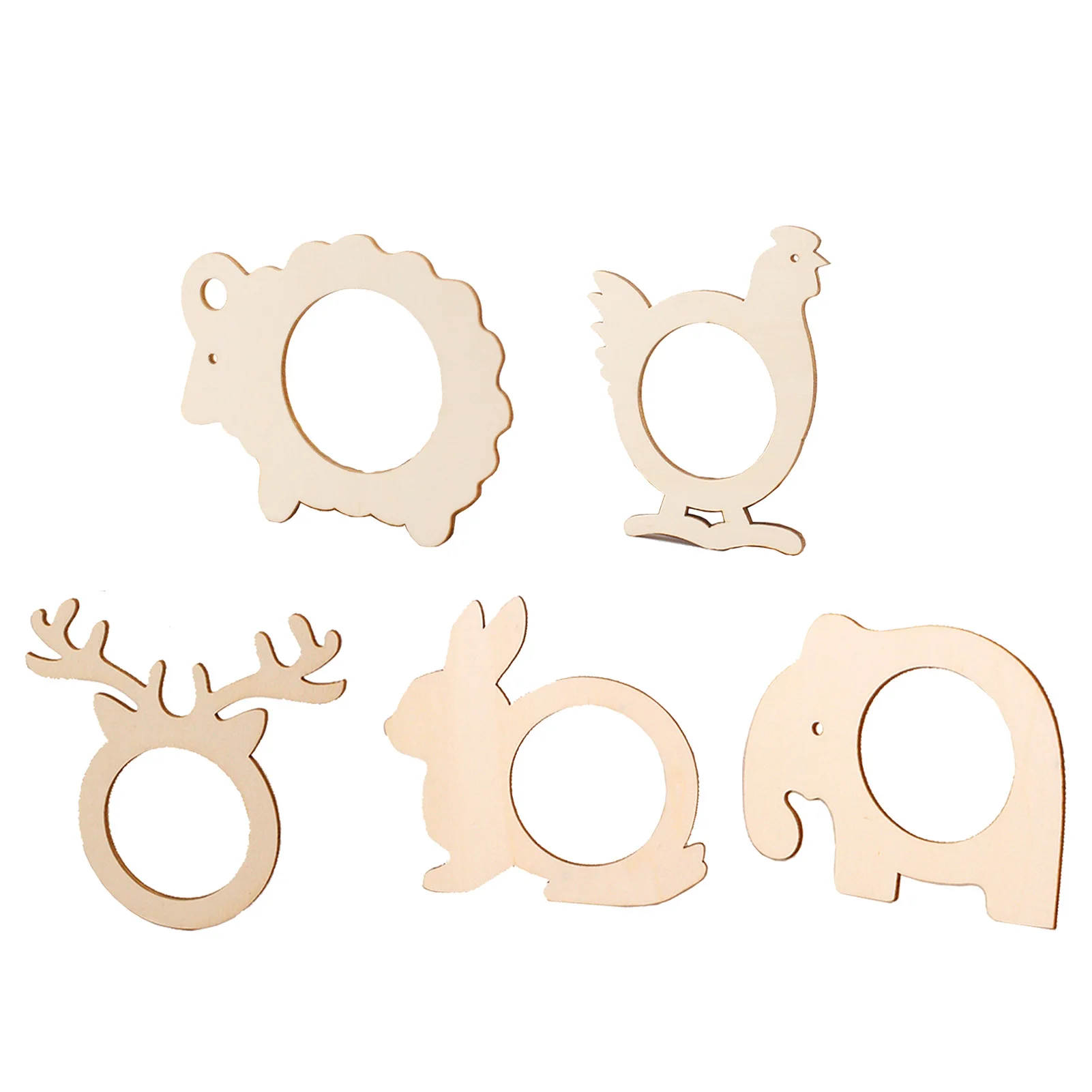 

10 шт., набор деревянных колец для салфеток