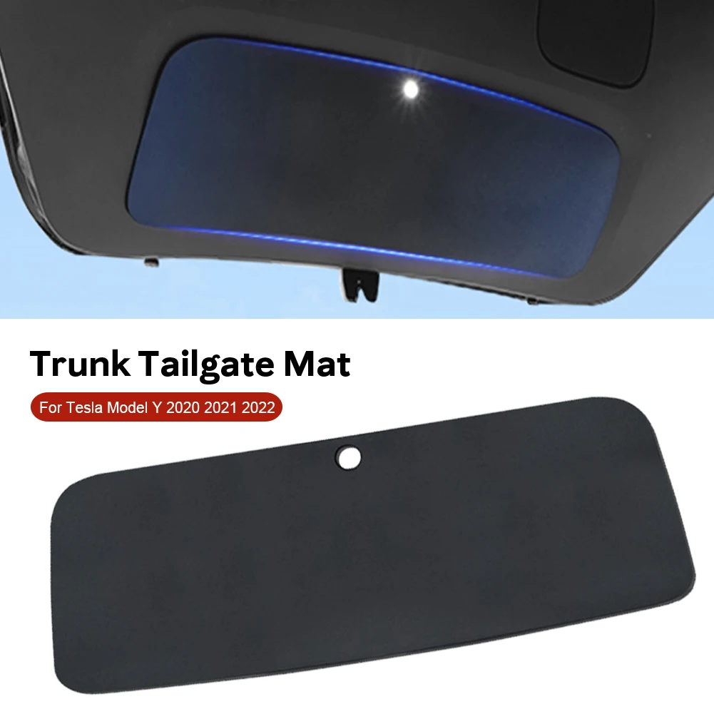 

For Tesla Model Y Trunk Tailgate Mat TPE Leather Trunk Door Protector Anti-Scratch Protective Pad For ModelY 2019 2020 2021 2022