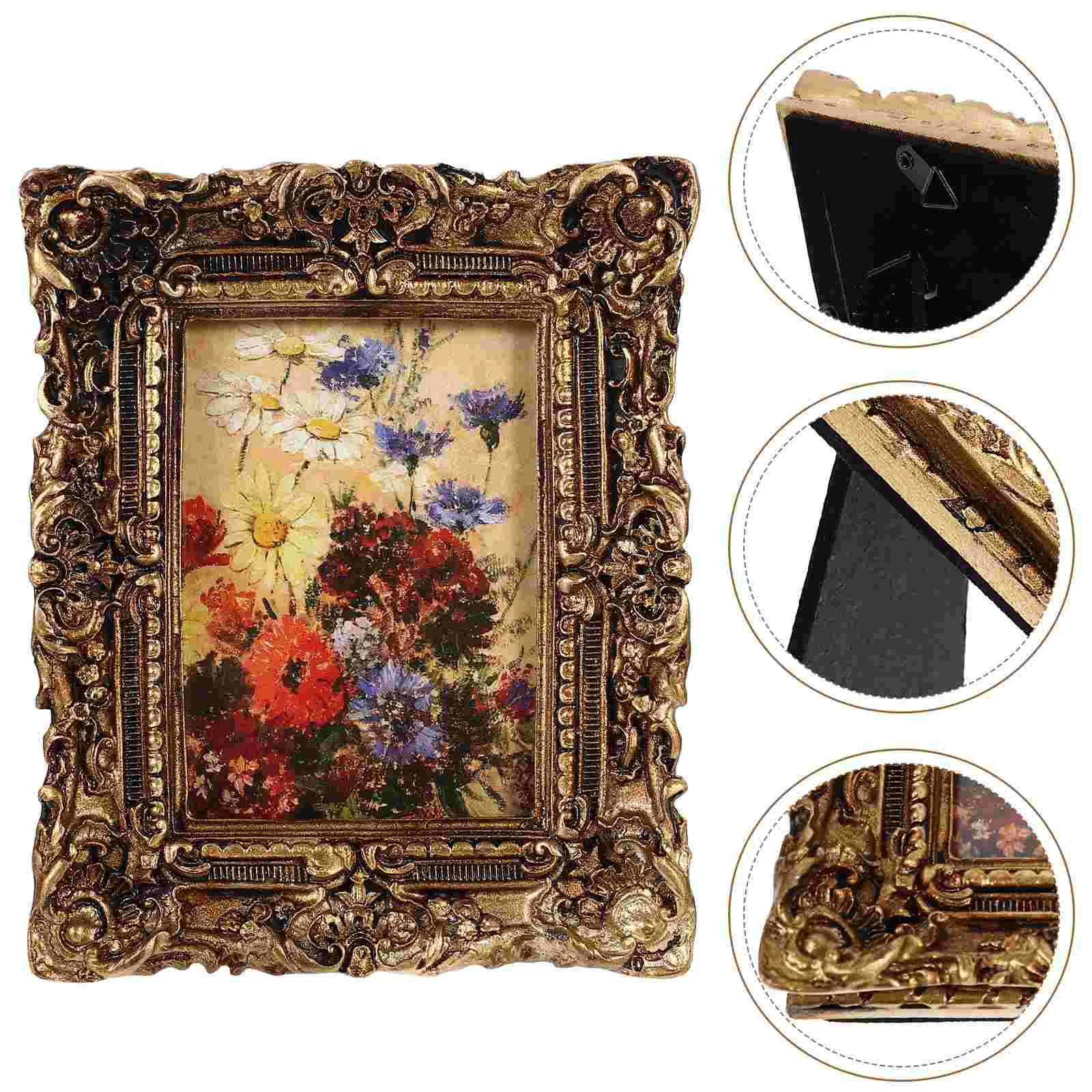 

Desk Vintage Picture Frame Frames Small Photo Top Decor Retro European Style