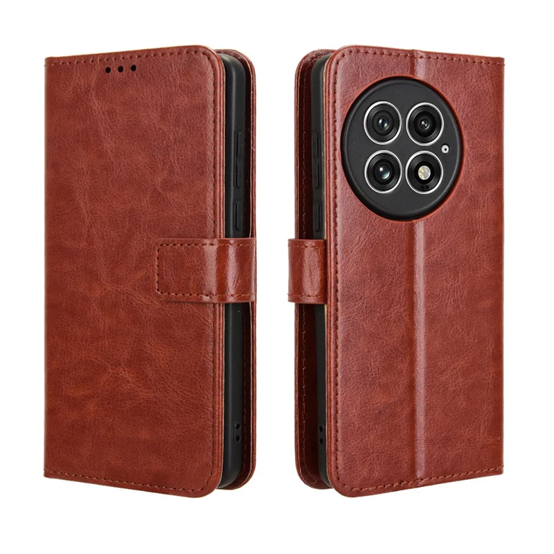 Подходит для OnePlus 13 5G роскошный кожаный чехол Crazy Horse из искусственной кожи