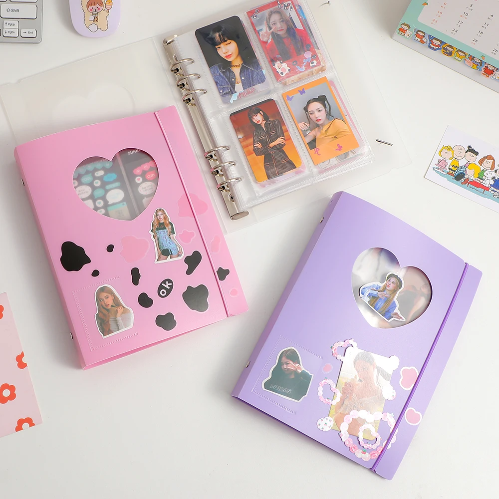 

A5 Kawaii Love Heart 3 дюйма Kpop фотокарточки Idol фото наклейки в альбом Коллекционная книга дневник блокнот школьные канцелярские принадлежности