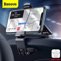baseus dashboard car phone holder universal clip car mount holder stand for iphone 11 pro xs max xr 6s xiaomi samsung huawei