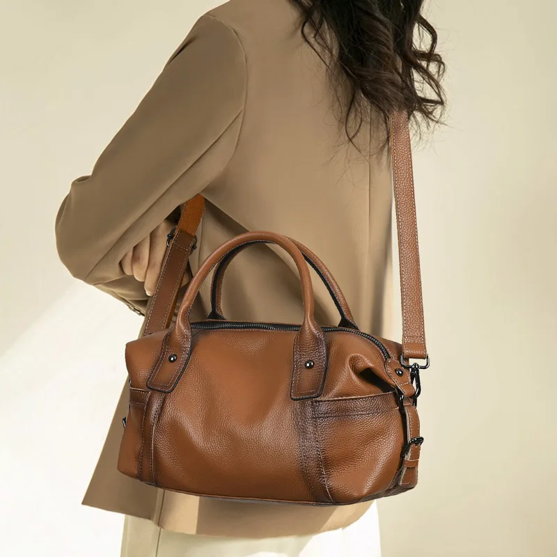 Универсальная женская сумка Johnature новинка 2024 однотонные сумки на плечо из