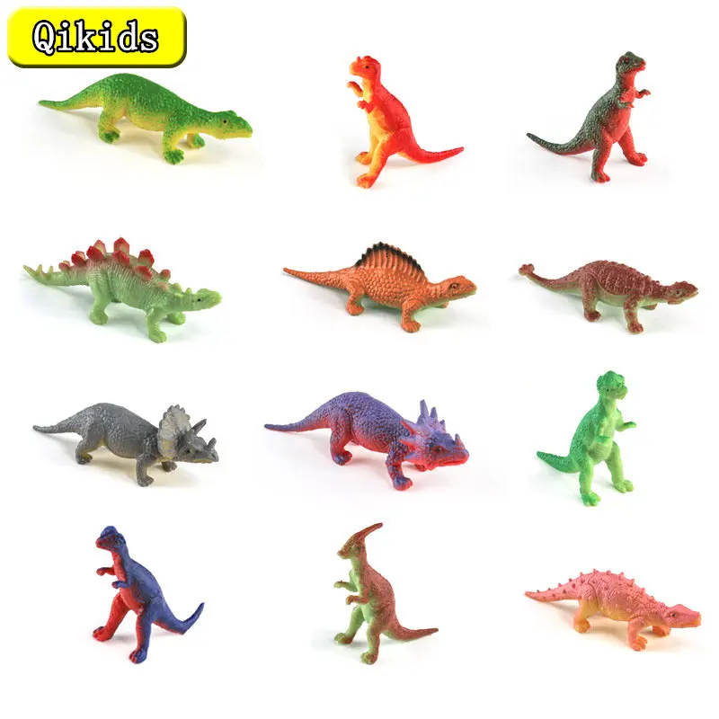 

12Pcs/Set Soft Glue Dinosaur Model Jurassic World Mosasaurus Indoraptor Indominus Rex Animal Toy Figurine Child Dinosaurs Toys