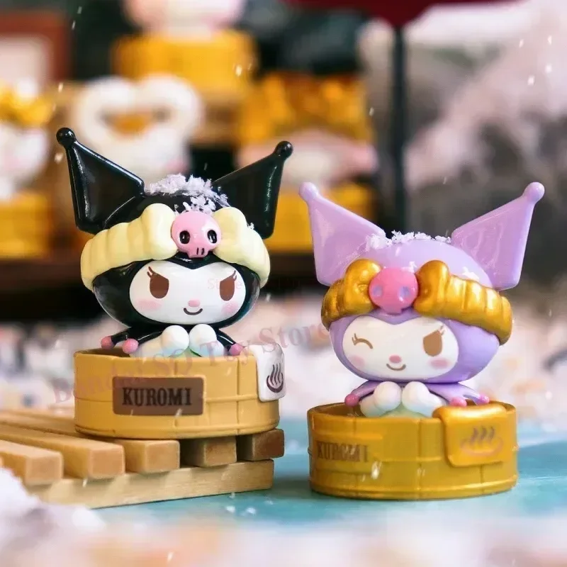 Sanrio Cinnamoroll Горячая Весенняя серия Женская фигурка Kuromi почтовый помпон пурин