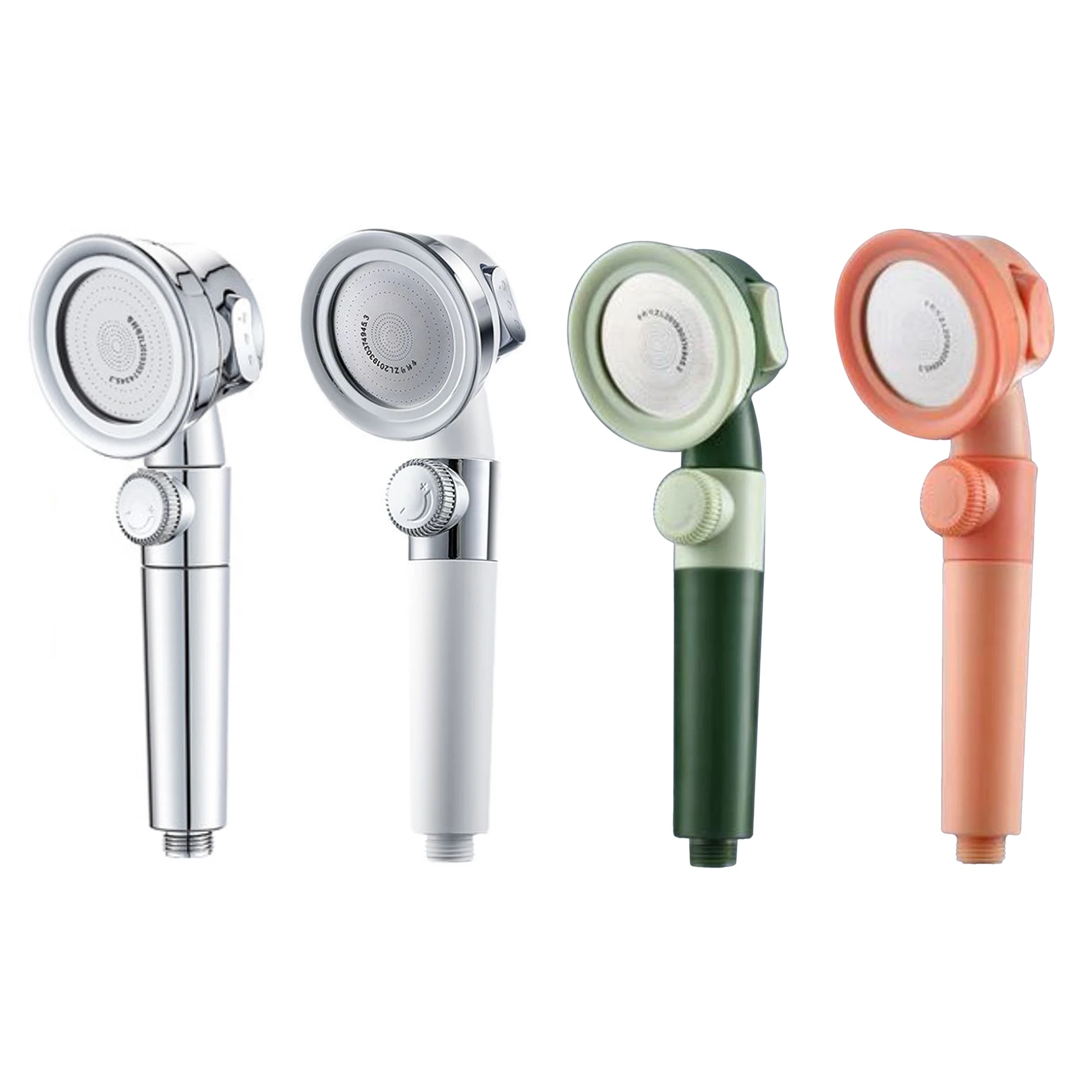 

Pressure Shower Head With Switch On/Off Button Bathroom 3-Function SPA Filter Bath Head Water Saving Shower