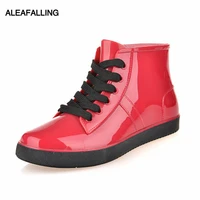aleafalling women rain boots mature lady flower waterproof lady shoes warm thicken rainproof ankle outdoor girls shoes aw07