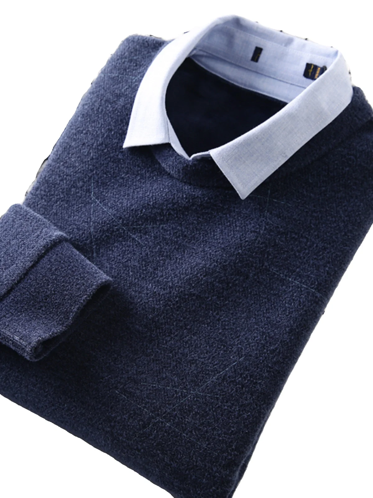 Воротник рубашки на флисовой подкладке двухсекционная деловая повседневная
