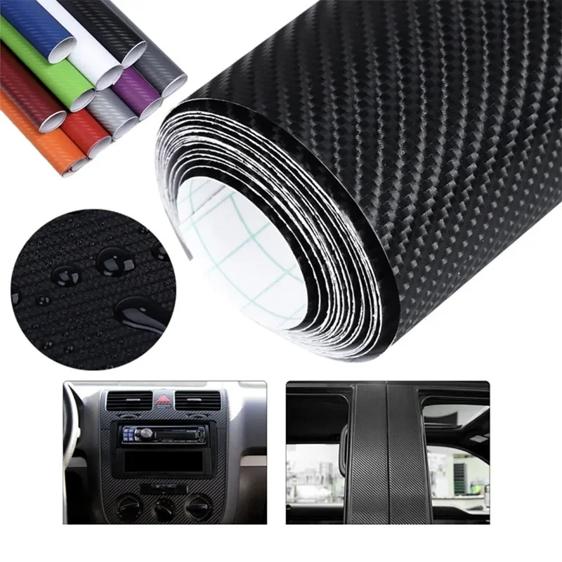 

3D Carbon Fiber Vinyl Car Wrap Sheet Roll Film Car Stickers and Decal Motorcycle Auto Styling Accessories Automobiles