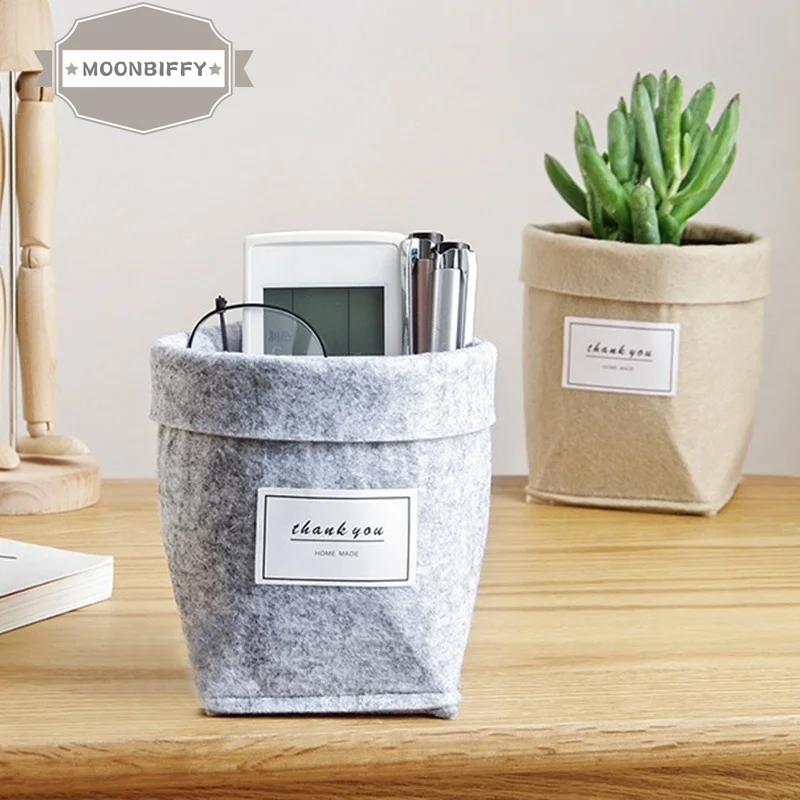 Простой Стиль Настольный Войлочный Горшок для Цветов Садоводства Растительного Контейнера Сумка Складная Галлон Суккулентов