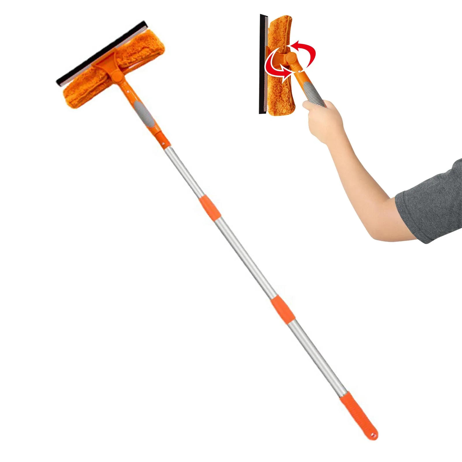 

Выдвижной инструмент для очистки стен и окон, с длинной ручкой