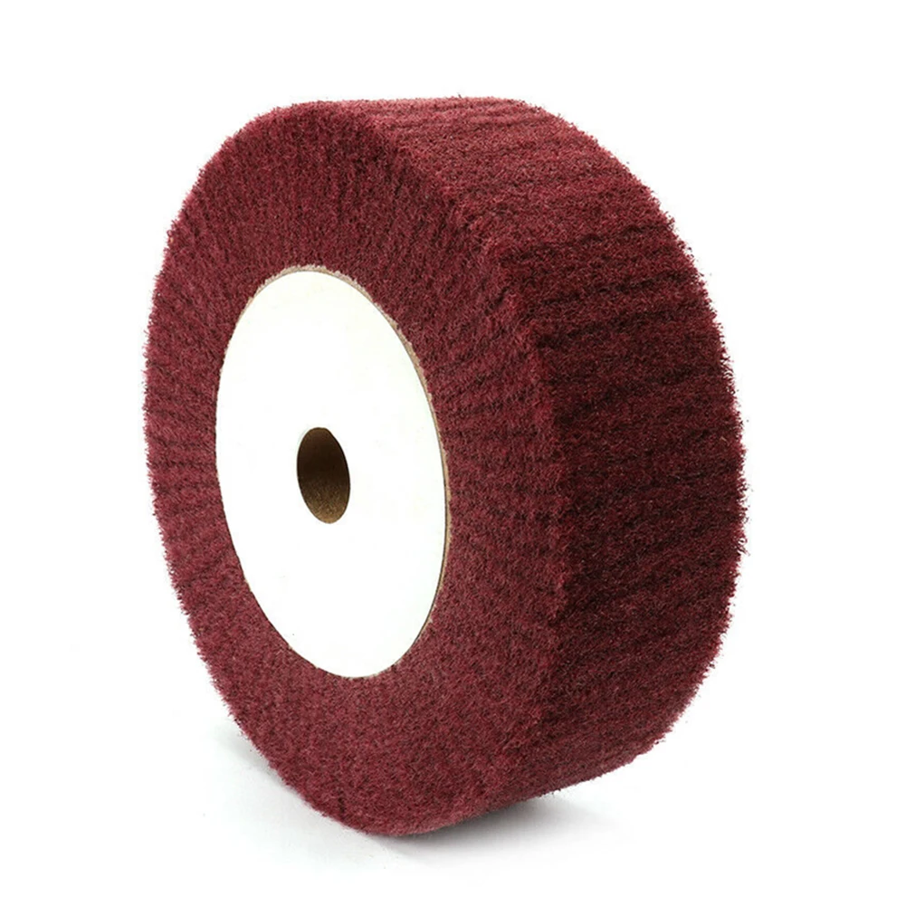 

150/200mm Nylon Fiber Flap Polishing Wheel Disc 320 Grit Non-Woven Abrasive Buffing Pad Abrasive Scouring Grinding Flap Wheel