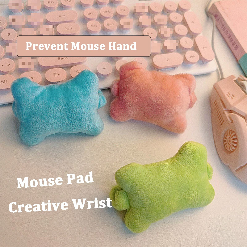 

Creative Mouse Pad With Support Mat Pink Hair Band Wrist Rest Mousepad Soft Portable Wrist Hand Pillow For PC Office Girls Gifts